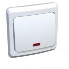  - Переключатель проходной 1-кл. СП Этюд 10А IP20 с подсветкой бел. SE BC10-007B