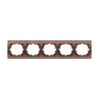 - Рамка 5-м Deriy горизонт. свет. корич. LEZARD 702-3100-150
