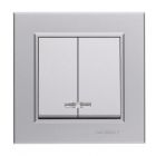  - Выключатель 2-кл. СП Karea 10А IP20 сереб. Makel 56065003