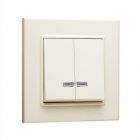  - Выключатель 2-кл. СП Karea 10А IP20 с подсветкой крем. Makel 56010023