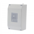  - Бокс пластиковый КМПн 1/4 IP20 белый инд. штрих-код REXANT (11-0114)